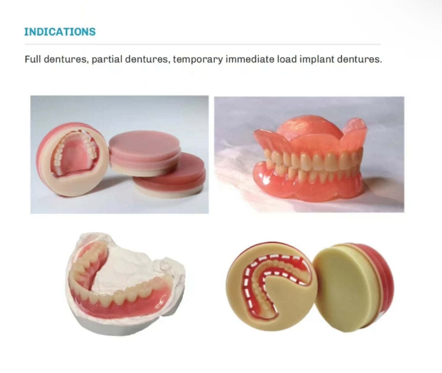 Leongy Cad Cam Flower Materials Dental Pmma Block me dy shtresa Pmma Disc 98 95 mm